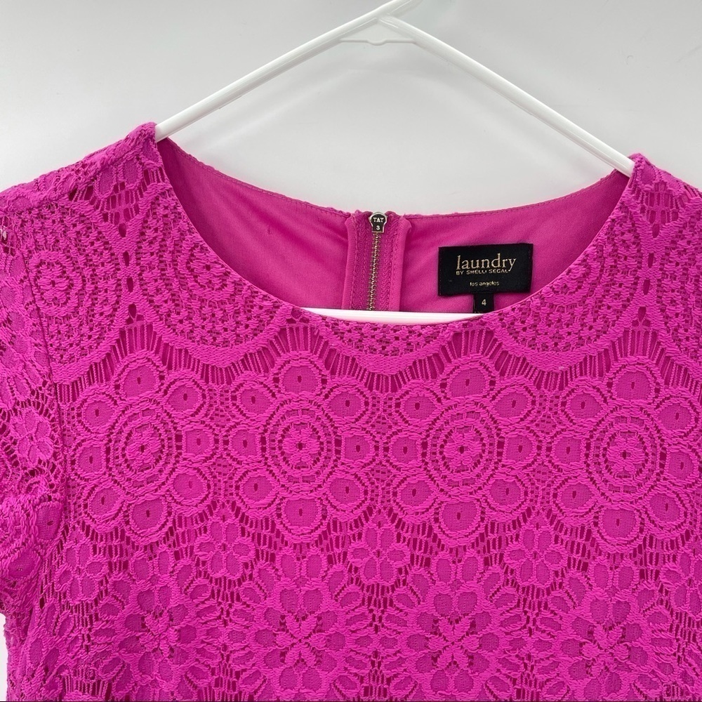 NWOT. Laundry by Shelli Segal Pink Lace Dress - Picture 7 of 12